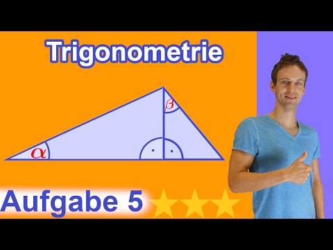 Trigonometrie - Schwierige Aufgabe mit Lösung | Dreieck Formeln üben | sin, cos, tan | LehrerBros