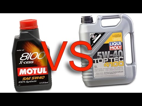 Motul 8100 X-cess 5W40 vs Liqui Moly top tec 4100 5W40 test