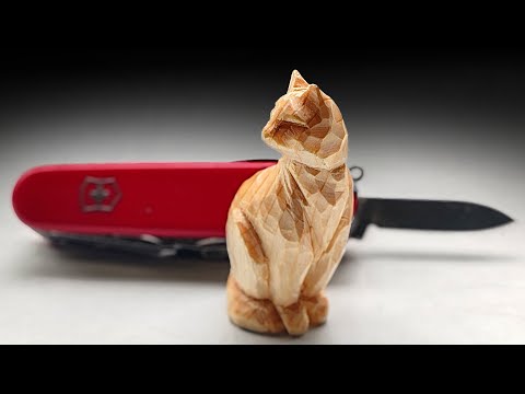Simple 1x1 Cat | Step-By-Step Beginner Whittling Tutorial
