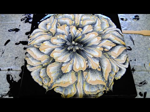 (391) Paint MIXING & RATIOS for CUP BOTTOM pour ~ Full tutorial ~ Reverse flower dip with PVA glue