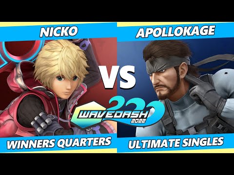 Wavedash 2022 Winners Quarters - ApolloKage (Snake) Vs. Nicko (Shulk) SSBU Ultimate Tournament