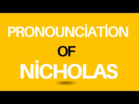 How to Pronounce "Nicholas" Correctly | American Pronunciation #Nicholas #Nicholaspronunciation