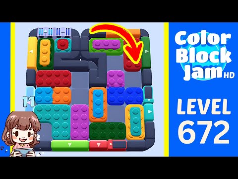 Color Block Jam Level 672 Solution Walkthrough