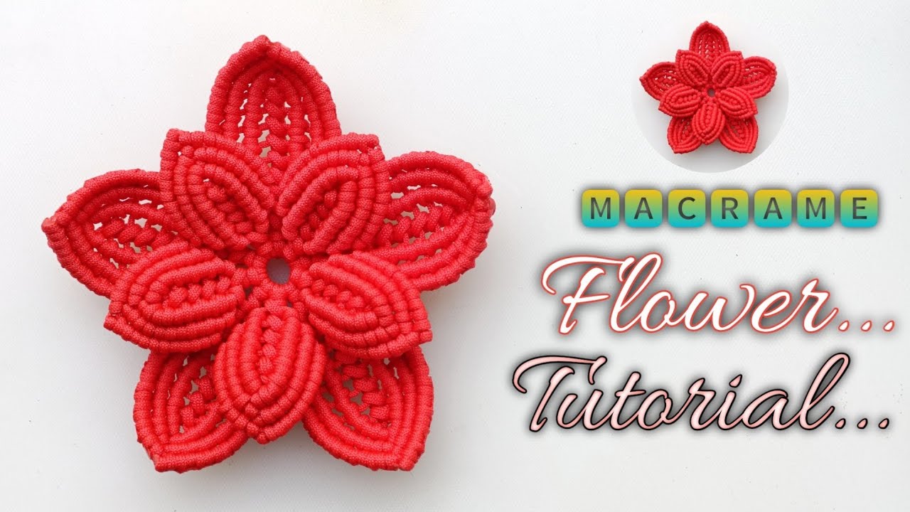 Macrame Flower | Macrame Flower Pattern Tutorial | DIY Macrame Wall Hanging