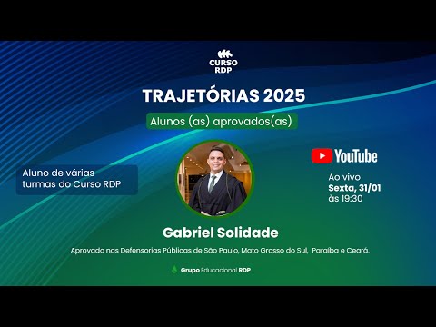 Entrevista Defensor Gabriel Solidade (DPE/SP; DPE/MS; DPE/PB; DPE/CE)