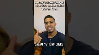 Download lagu Kiper Baru Madura United: SALAM SETTONG DHERE! AYO BERJUANG BERSAMA! ||| Rendy Oscario Sroyer mp3