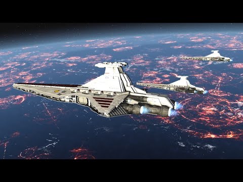 3 Venators vs 1 Imperial I class Star Destroyer - Star Wars: Empire At War Remake NPC Battle