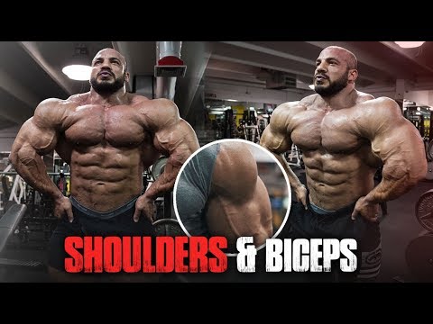 BIG RAMY 2019 FULL INSANE WORKOUT - SHOULDERS & BICEPS