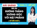 Toán 11 Kết nối tri thức Bài 23 Đường thẳng vuông góc với mặt phẳng