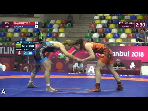 Round 2 WW - 68 kg: D. DOMIKAITYTE (LTU) v. B. TOSUN (TUR)