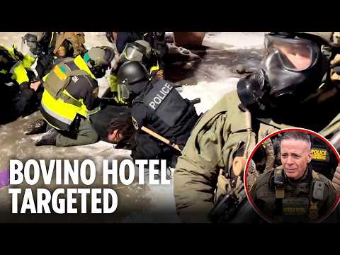 Moment violent crowd STORM Bovino's Minnesota hide out after Border Patrol chief ousted