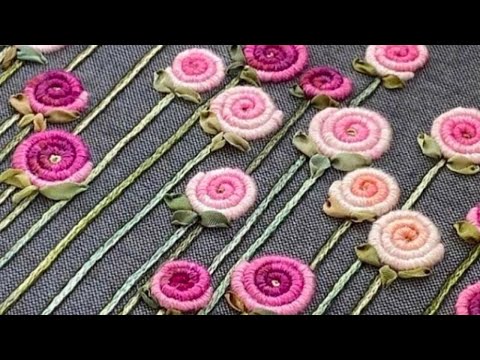 Bullion Knot Flower Pattern | Variation of Bullion Knot Stitch