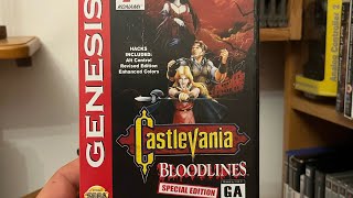 Castlevania Bloodlines Sega Genesis, Project Retro Games  release, unboxing and gameplay. 