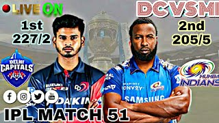 Live Cricket Delhi Capitals Vs Mumbai Indies Ipl Match 51