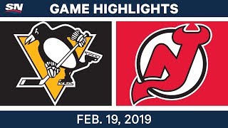 NHL Highlights | Penguins vs. Devils - Feb 19, 2019