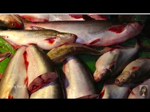 Asian Street Food, Natural Living In Cambodian Market, Wet Market In Asia