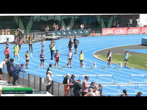 Boys Under 12 80m Hurdles H6 - 2020 State Combined Events Championships // LAVicTV