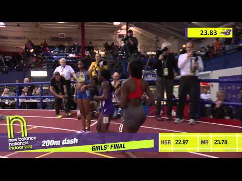 Girls 200m Final Section 1 - New Balance Indoor Nationals 2012
