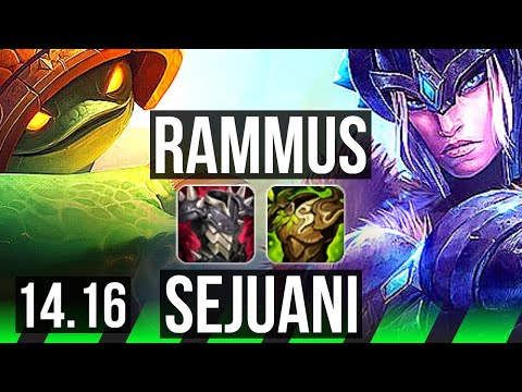 RAMMUS vs SEJUANI (JGL) | 0/1/20, 600+ games | EUW Master | 14.16