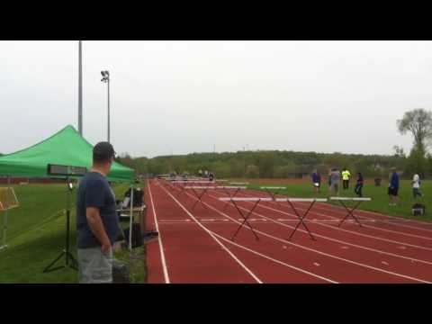 100m hurdles (suposed to be 110m) Ran 14.51 Theres like 3 hurdles standing, First Place