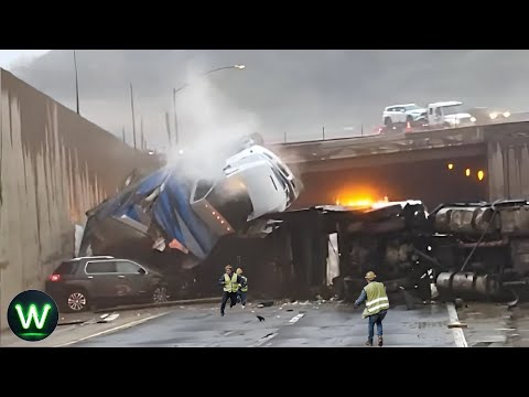 Tragic! Ultimate Near Miss Video Truck Crashes You Wouldn't Believe if Not Filmed | Best Of The Week