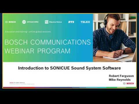 Introduction to SONICUE Sound System Software Webinar