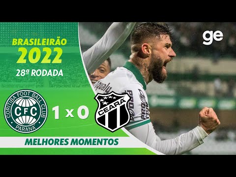 Gols e lances de Coritiba x Ceará