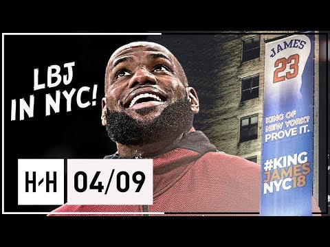 KING of NEW YORK? LeBron James Full Highlights vs Knicks (2018.04.09) - 26 Pts, 11 Assists!