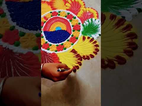 rangoli design#rangoli#rangolidesign#rangoliart#easyrangoli#rangoliflowers#rose#flowers#shorts#short