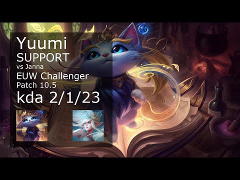 Yuumi Support vs Janna - EUW Challenger 2/1/23 Patch 10.5 Gameplay