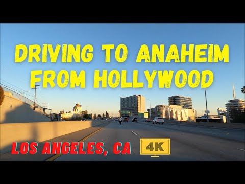 [4K] Driving HOLLYWOOD to ANAHEIM - Los Angeles, California, USA - 101 Freeway, I-5 South