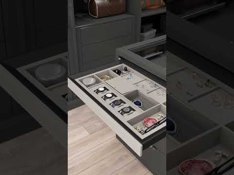 Миниатюра изображения товара Корзина выдвижная для шкафа Starax Tandem S-6415-A (кожа, антрацит)