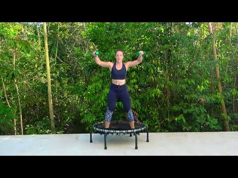 30 Minutes Rebounding Focusing on Abs & Arms with Weights JumpSport Trampoline. May 2022, 120BPM.