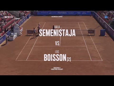 Darja Semenistaja (LAT) vs Lois Boisson (FRA) -   Game, Set and Match Point