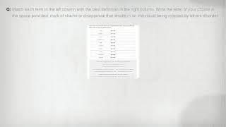 Match each term in the left column with the best definition in the right column. Write the letter of