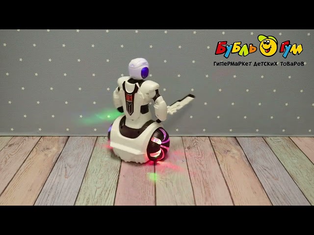 Робот Lanson Toys на батарейках ездит и двигает руками световые и звуковые эффекты - видео