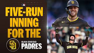 Gavin Sheets' 2nd HR of the day, plus RBIs from Jackson Merrill & Ty France lead Padres' 5-run 6th ????