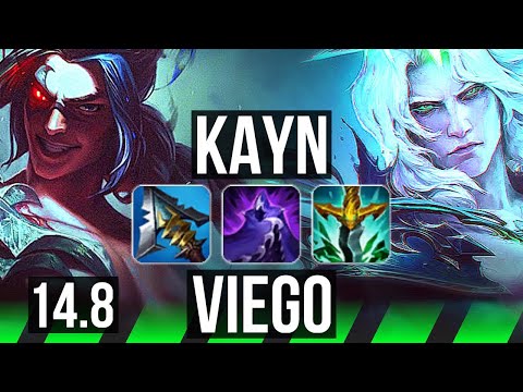 KAYN vs VIEGO (JGL) | Rank 2 Kayn, 73% winrate, Rank 11, Godlike, 39k DMG | TR Challenger | 14.8