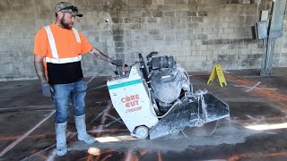 Cutting up a Concrete Floor