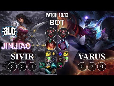 BLG Jinjiao Sivir vs Varus Bot - KR Patch 10.13