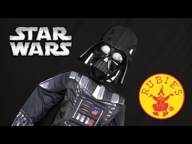 Vídeo relacionado con Rubies Disfraz Darth Vader Classic para niños y niñas, Jumpsuit impreso con cinturón, cubrebotas, capa y máscara moldeada, Oficial Star Wars para Navidad, Carnaval, Halloween y Fiestas