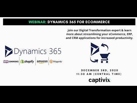 Webinar: Dynamics 365 for Ecommerce | December 3rd, 2020