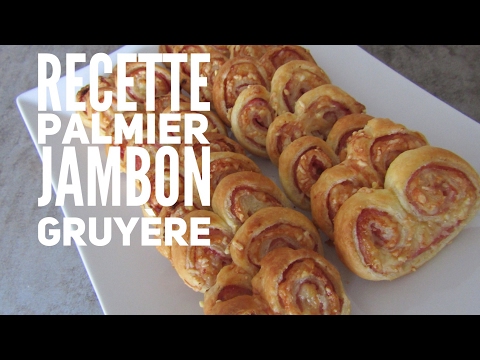Palmiers feuilletés jambon gruyère