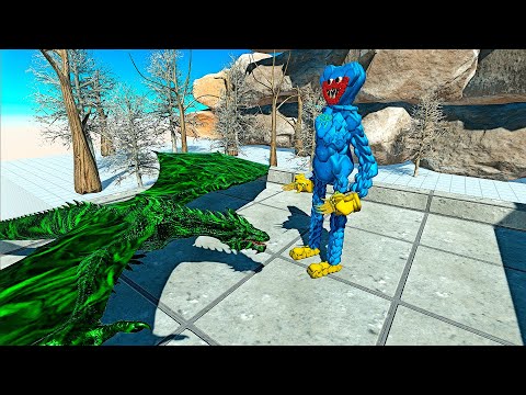 POPPY PLAYTIME - HUGGY WUGGY DEATH RUN - Animal Revolt Battle Simulator