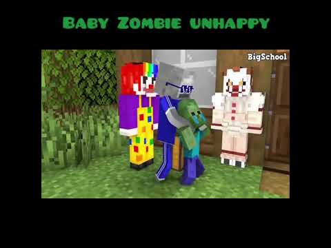 Monster school: Unhappy and happy baby Zombie - Minecraft Animation#monsterschool
