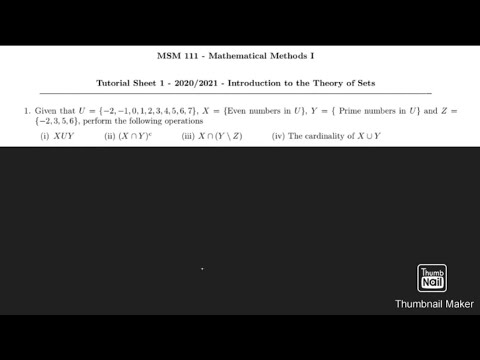 MSM 111 Tutorial Blatt 1 [Mengensatz]