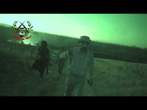 تقدم عناصر جبهة حق المقاتلة على الخطوط الأولى في اقتحام حاجز شلويط في ريف حماة