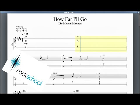 How Far I'll Go Rockschool Grade 2 Ukulele