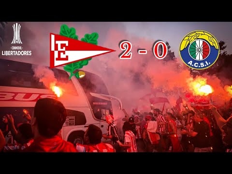 "Hinchada de Estudiantes vs Audax Italiano - Copa Libertadores" Barra: Los Leales &bull; Club: Estudiantes de La Plata