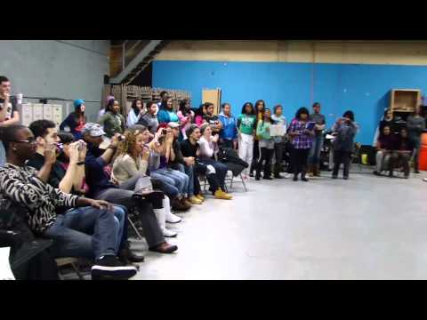 Mosaic Youth perform for the cast of In The Heights